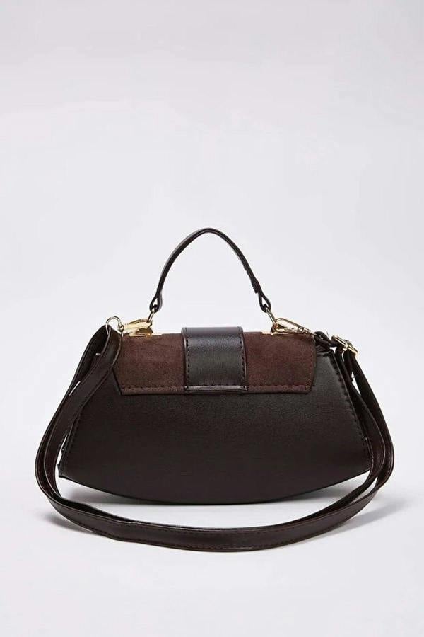 WOVCOR Suede Women's Mini Shoulder Bag with Accessory Closure