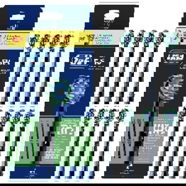 Oral-B Pro Cross Action Black Toothbrush Heads, 8 Counts