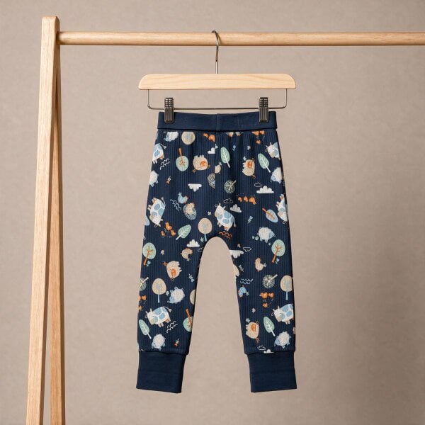 Mini Cuddles Farm theme-Printed Joggers (Muticolour), 3 Pack