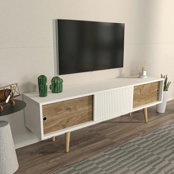Decorotika Ecrin Modern TV Stand TV Cabinet for TV's up to 65"