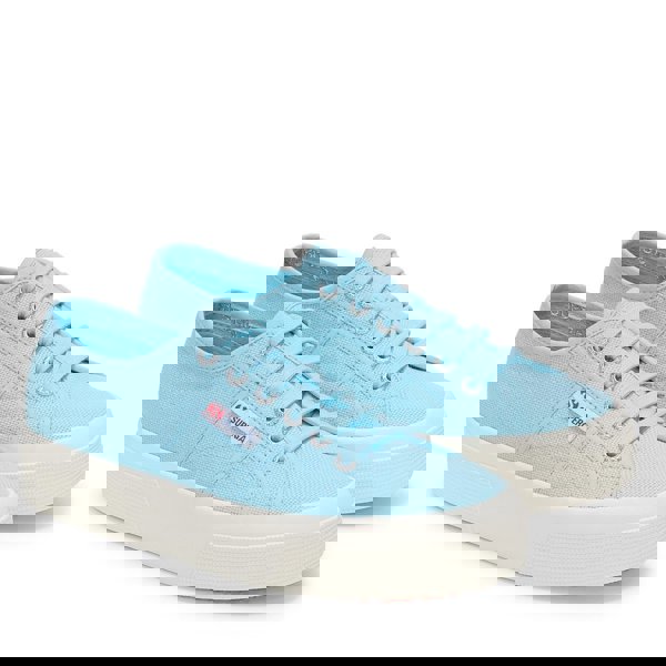 Superga 2740 Women's Platform Trainers - Crystal Azul / Avorio