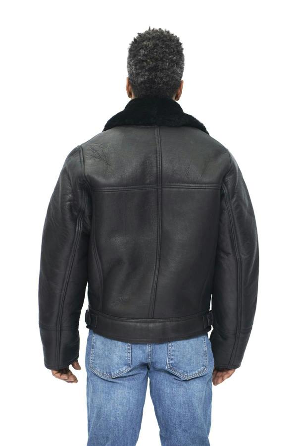 Infinity Leather Mens Sheepskin Leather WW2 Bomber Jacket-Haverhill