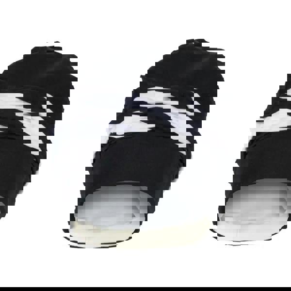 Striped black chef hat on Fashy Braid Fabric Swim Cap