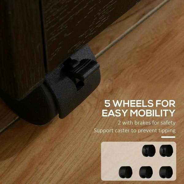 Black filing cabinet caster wheel for easy rolling mobility