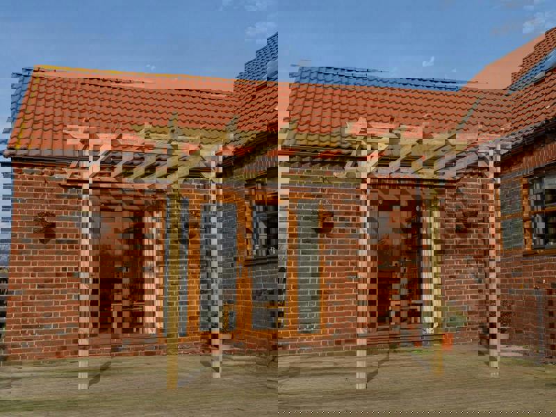 Arbor Garden Solutions Wall Mounted Wooden Pergola Kit - Longhorn Design