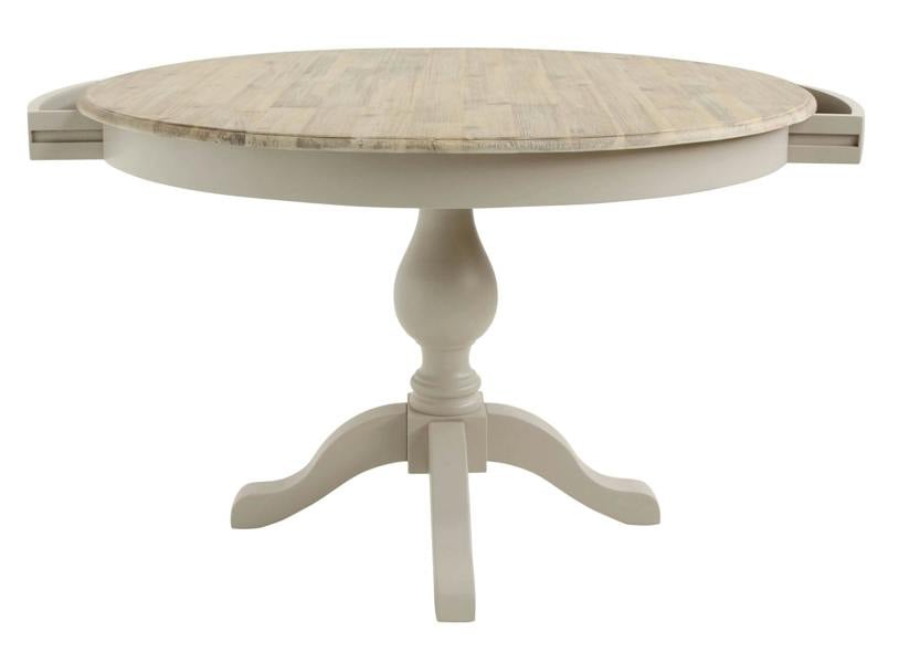 Statement Furniture Florence Large Pedestal Dining Table with Hidden Drawers 120cm