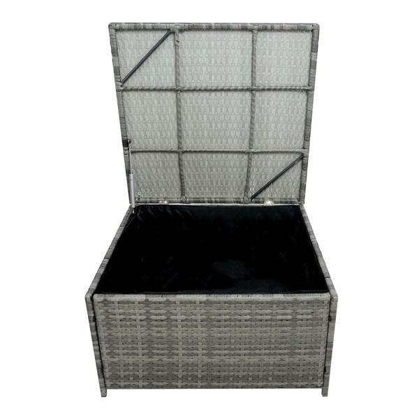 Jardi 11 Seater Rattan Furniture Set With Firepit – Grey