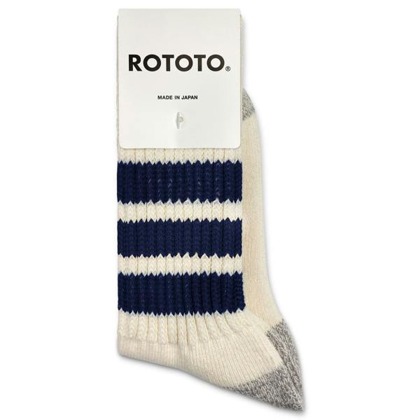ROTOTO Coarse Ribbed Old School Crew Socks
