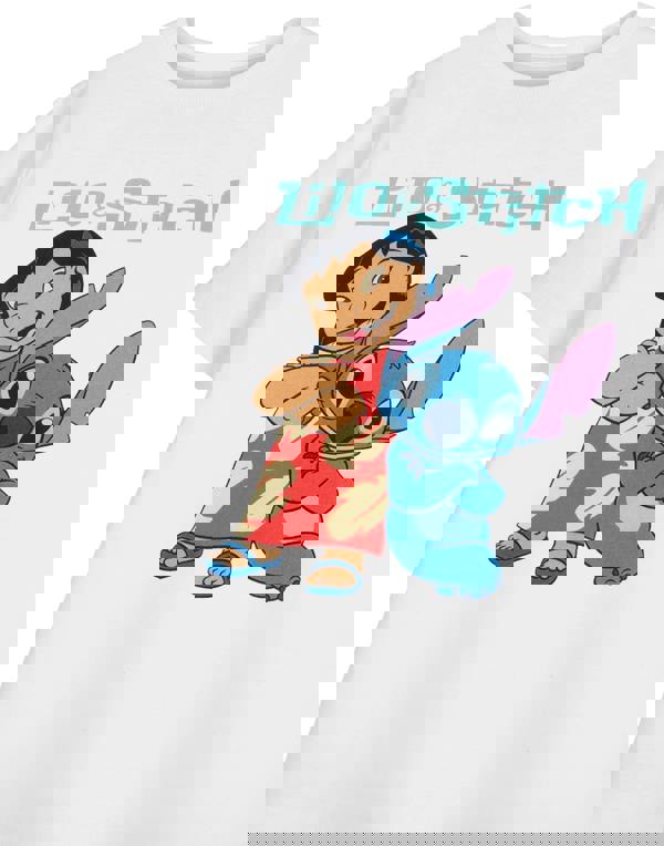 Disney Girls White Lilo & Stitch Short Sleeved T-Shirt