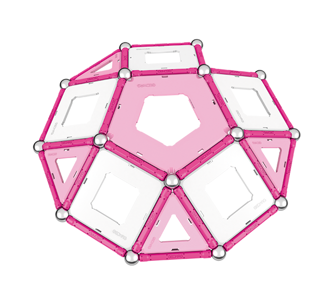 Geomag Kids Panel Pink Magnetic Shapes - 68 Pieces