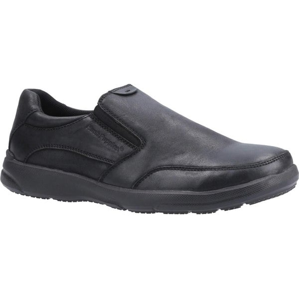 Hush Puppies Mens Aaron Slip On Leather Shoe - Black