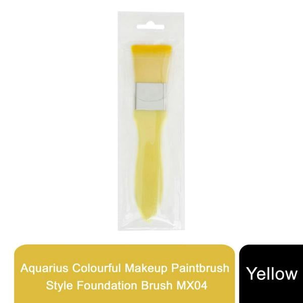Aquarius Colourful Paintbrush Foundation Brush Yellow Professional Beauty Tool Pro