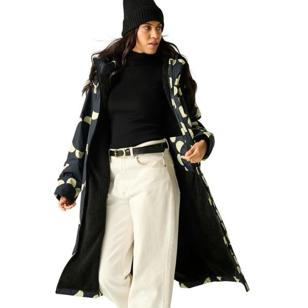 Regatta Womens/Ladies Orla Kiely Daisy Hoop Changing Robe - Black - 