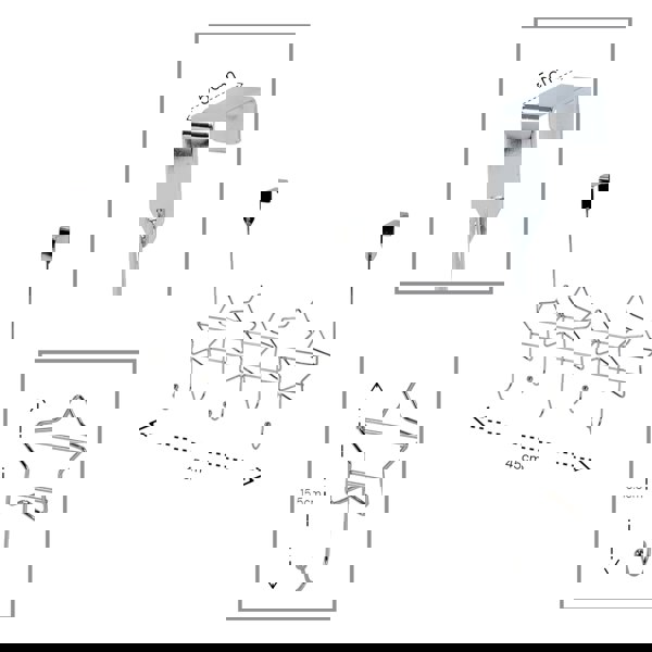 Showerdrape Stars Chrome Over Door Storage Hooks