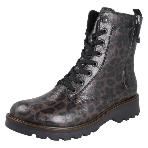 Rieker Ladies Rieker Animal Print Boots 73210