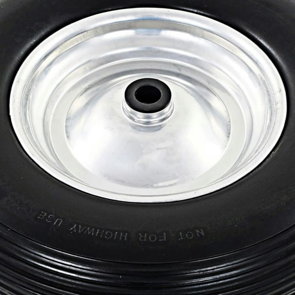 Berkfield Wheelbarrow Wheels 2 pcs with Axles Solid PU 4.00-8 390 mm