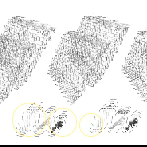 Monstershop Gabion Baskets 100 x 80 x 30cm / 4 Pack