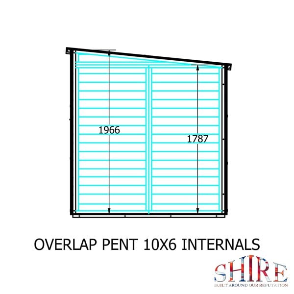 Shire Overlap Pent 10x6 Storage Shed - Best Shed