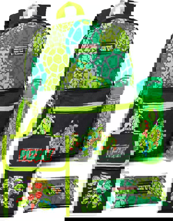 Teenage Mutant Ninja Turtles Unisex Kids Green Pizza 4 Piece Backpack Set (One Size)