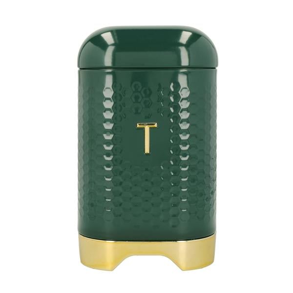 KitchenCraft Lovello Textured Geo Metal Tea Caddy