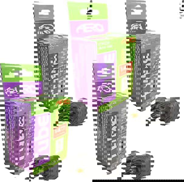 Awe 2 x Butyl Rubber 14" x 1.75-2.125 Inner Tube 500%* Extra Ride Time Schrader Valve