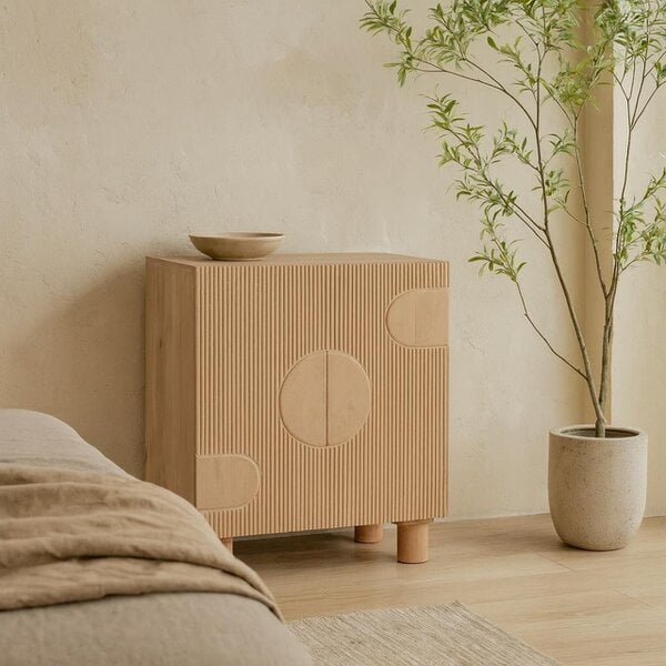 Wyld Haus Buffalo Small Natural Mango Wood 2 Door Cabinet