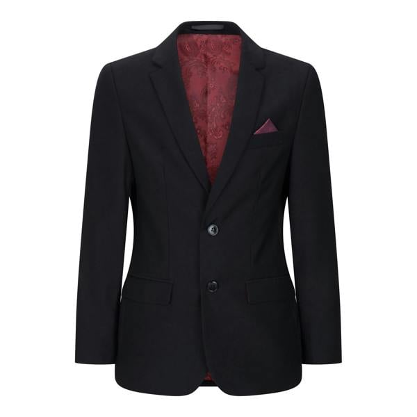 Paul Andrew Boys 3 Piece Plain Black Classic Retro Suit