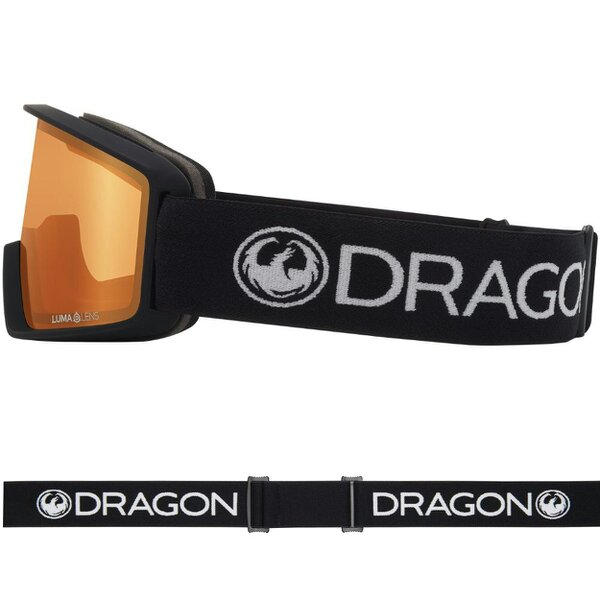 Dragon DXT OTG - Black with Lumalens Amber Lens