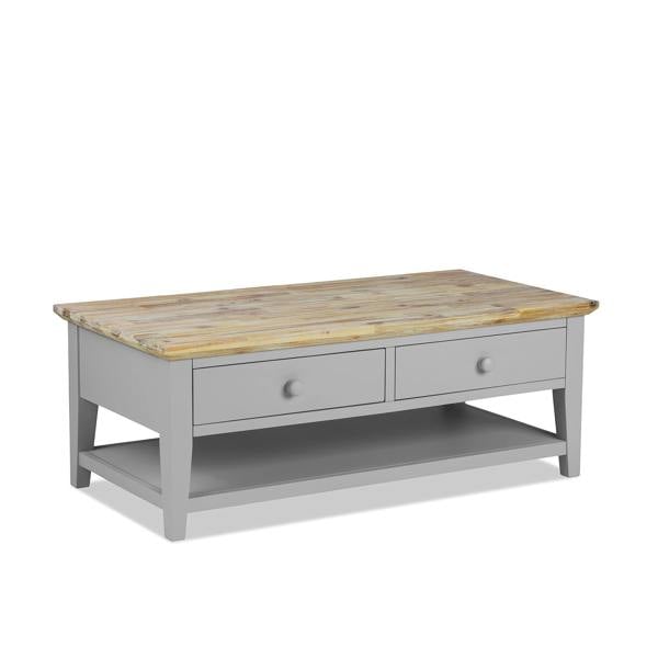 Statement Furniture Florence Wooden Coffee Table with Drawers and Shelf