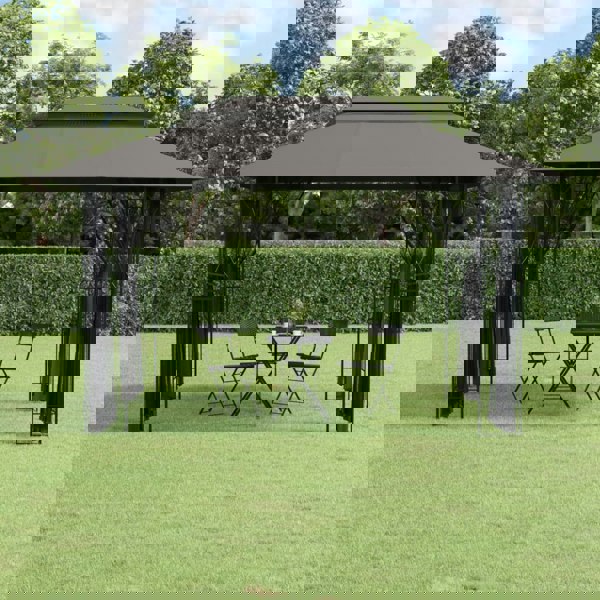 Berkfield Gazebo with Sidewalls Anthracite 400x300x270 cm Steel