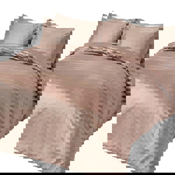 HOMESCAPES Organic 400 TC Egyptian Cotton Sateen Duvet Cover Set