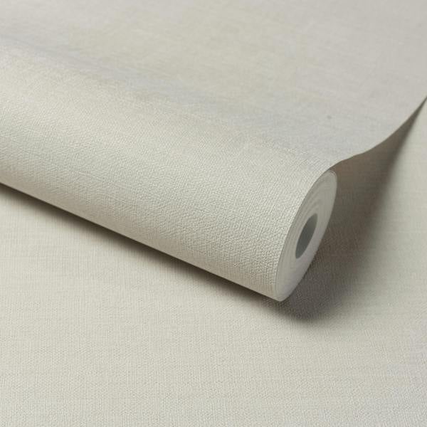 Grandeco Linen Effect Fabric Plain Textured Wallpaper, Taupe