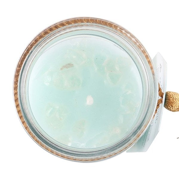 Serano White Sage Tube Candle with Clear Quartz Crystals