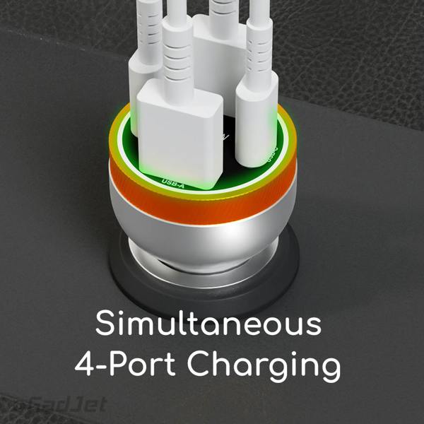 4-Port Fast Car Charger