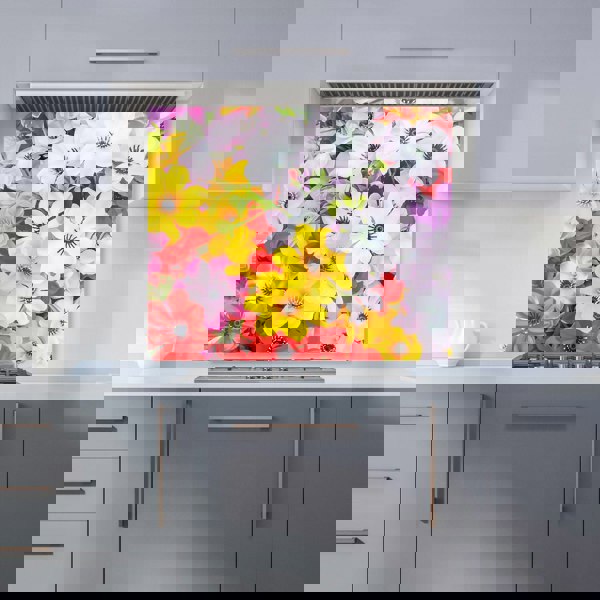Warren Reed - Designer Spring Flowers Kitchen Splashback