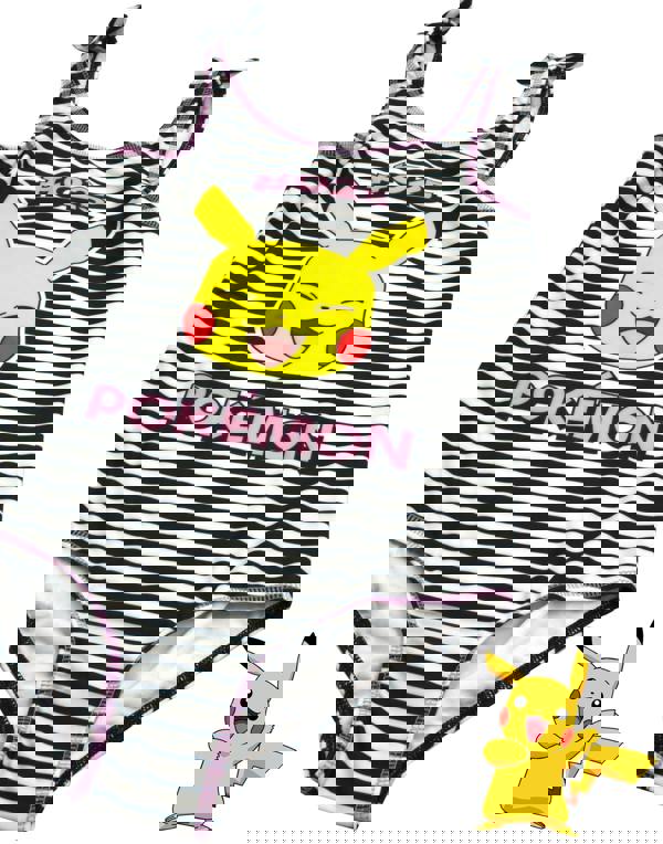 Pokemon Girls Black Pikachu 1 Piece Swimming Costume