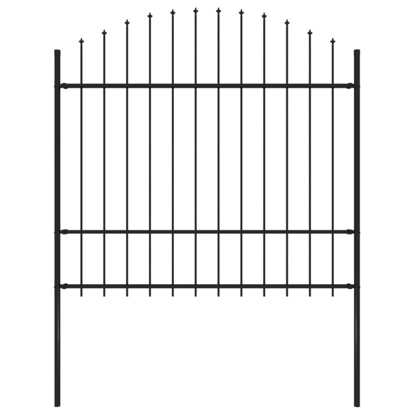 Berkfield Garden Fence with Spear Top Steel