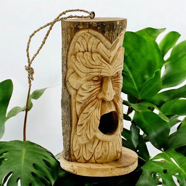 30CM HANDCARVED BIRDHOUSE