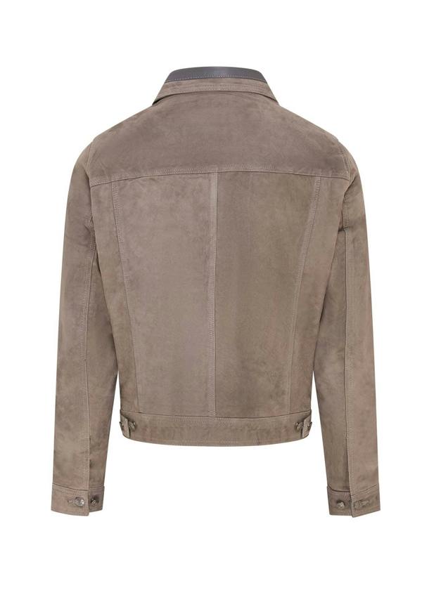Infinity Leather Mens Goat Suede Leather Jeans Jacket- Nurmes