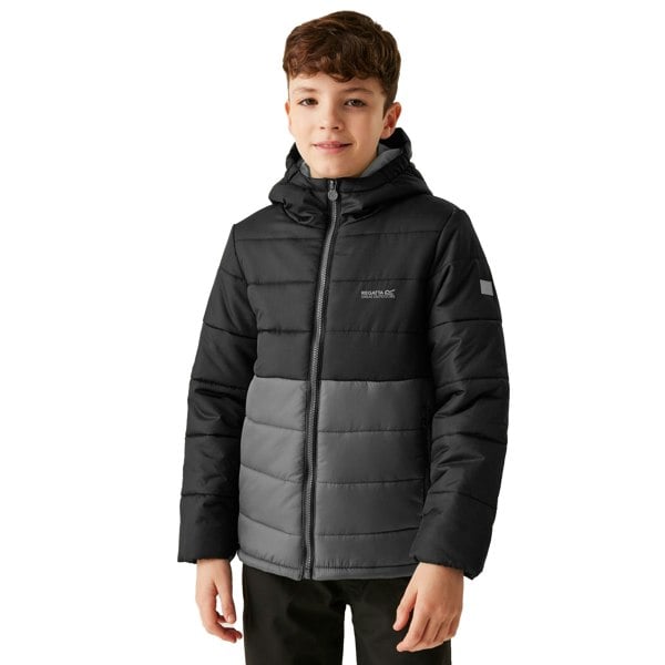 Regatta Boy's Lofthouse VIII Insulated Jacket - Black/Seal Grey