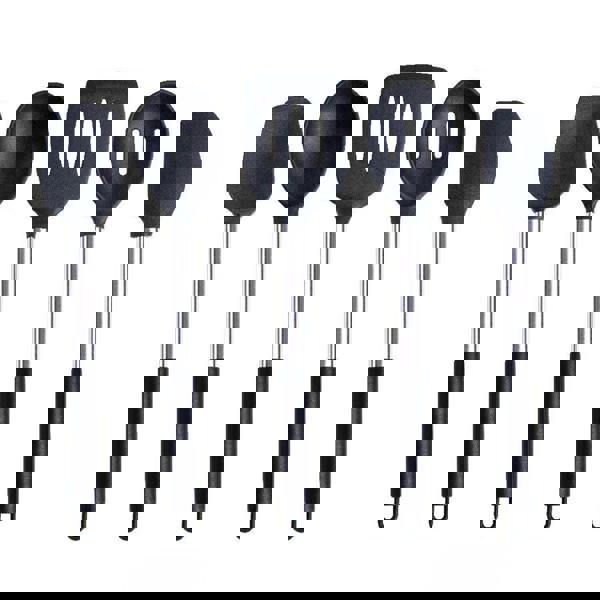 Anygleam Kitchen Utensils Non-stick Black/ Silver 5 Set Cooking Tool Accessories Heat Resistant Kitchenware