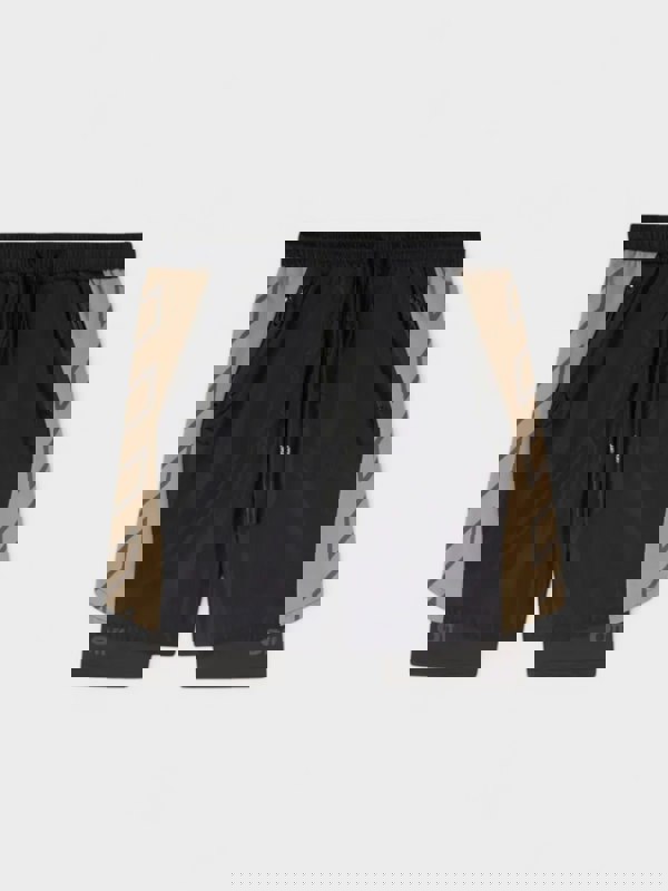 Off-White Diag Outline Block 2Layer Shorts Dark Sand