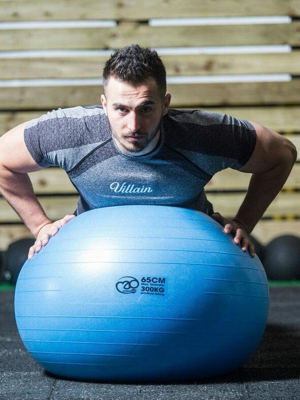 Yoga-Mad 300kg Anti-Burst Swiss Ball with Pump – 55cm, 65cm & 75cm