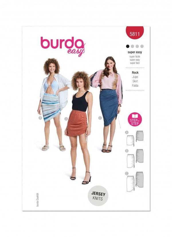 Burda Sewing Pattern 5811 Skirts For Women, 8-22 (34-48) - Easy