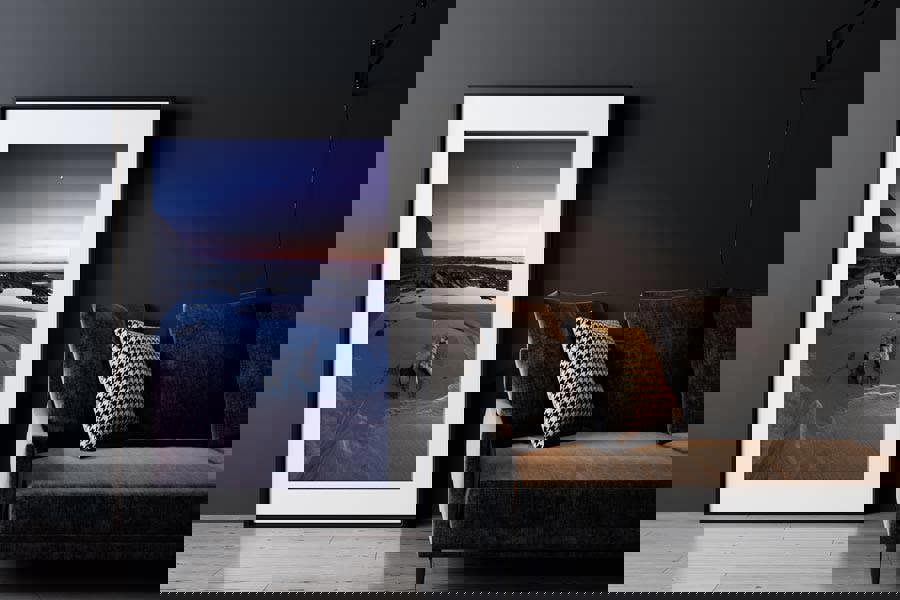 Sunset beach seascape wall print