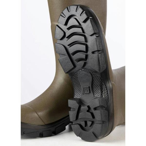 Deep tread sole on the Light Khaki Rydale Lisset neoprene wellington boot