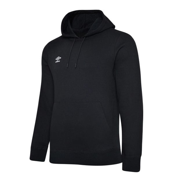Umbro Childrens/Kids Club Leisure Drawstring Hoodie - Black/White