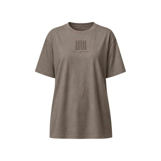 By Lanvin Printed Central Logo Brown T-Shirt