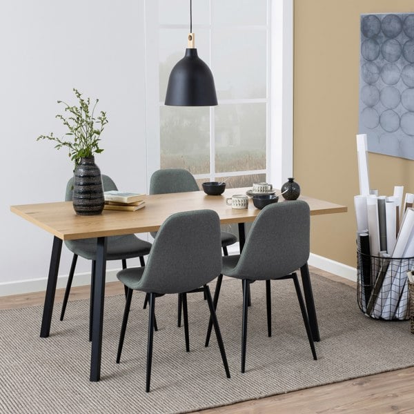 Furniture To Go Cenny Dining Table in Oak & Black