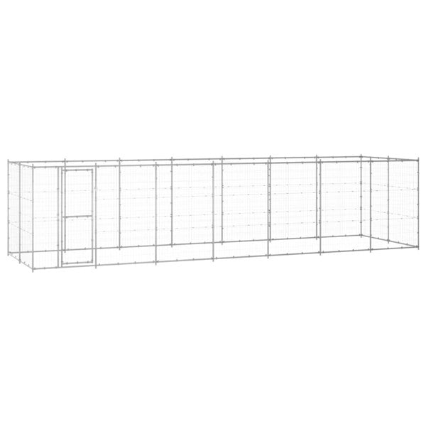Berkfield Outdoor Dog Kennel Galvanised Steel 16.94 m�__